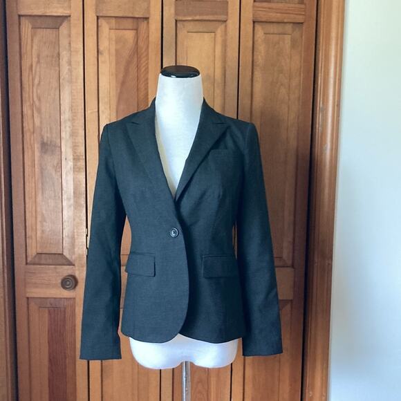 Banana Republic Charcoal Blazer, Size 0P - Picture 5 of 9